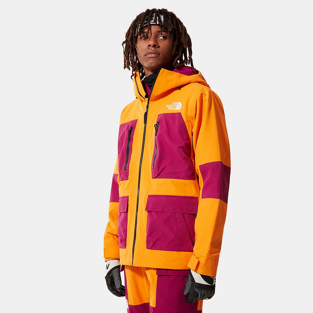 The North Face Insulated Jacket Mens Australia - The North Face Dragline Orange / Rose Skiing And Sn